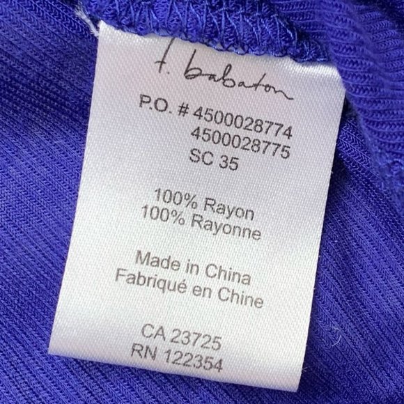Aritzia Babaton Cobalt Blue Short Sleeve T-Shirt Size Small - Picture 6 of 7
